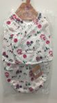 Velour Swaddle "Pink Houses" 0-3 mths